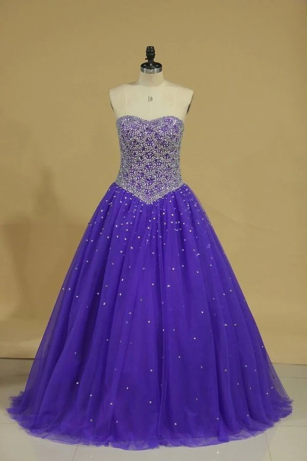 women's made-to-order dressesTulle Ball Gown Sweetheart With Beading Quinceanera PJ5KM3G6