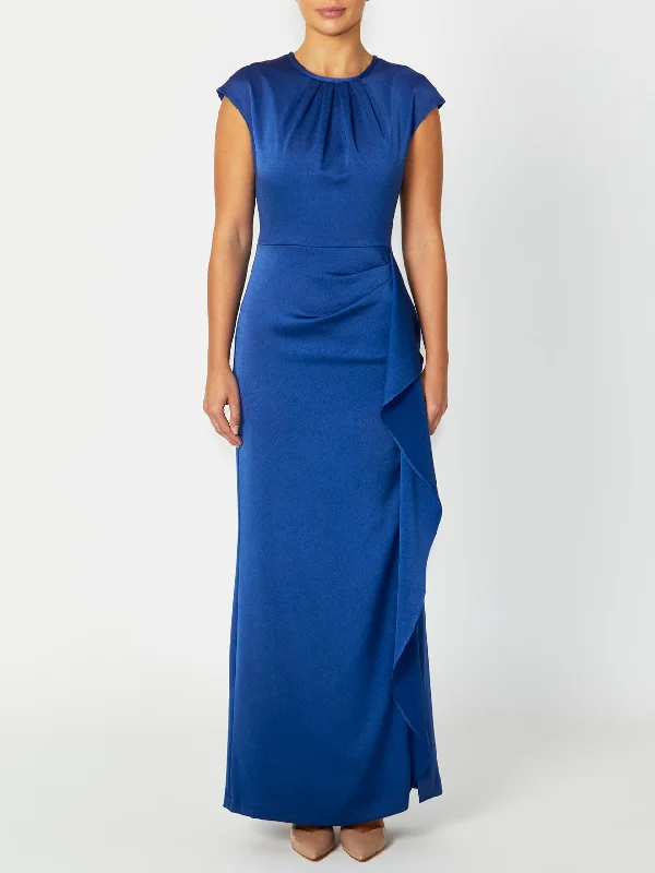 women's denim dressesLaveria Royal Blue Gown